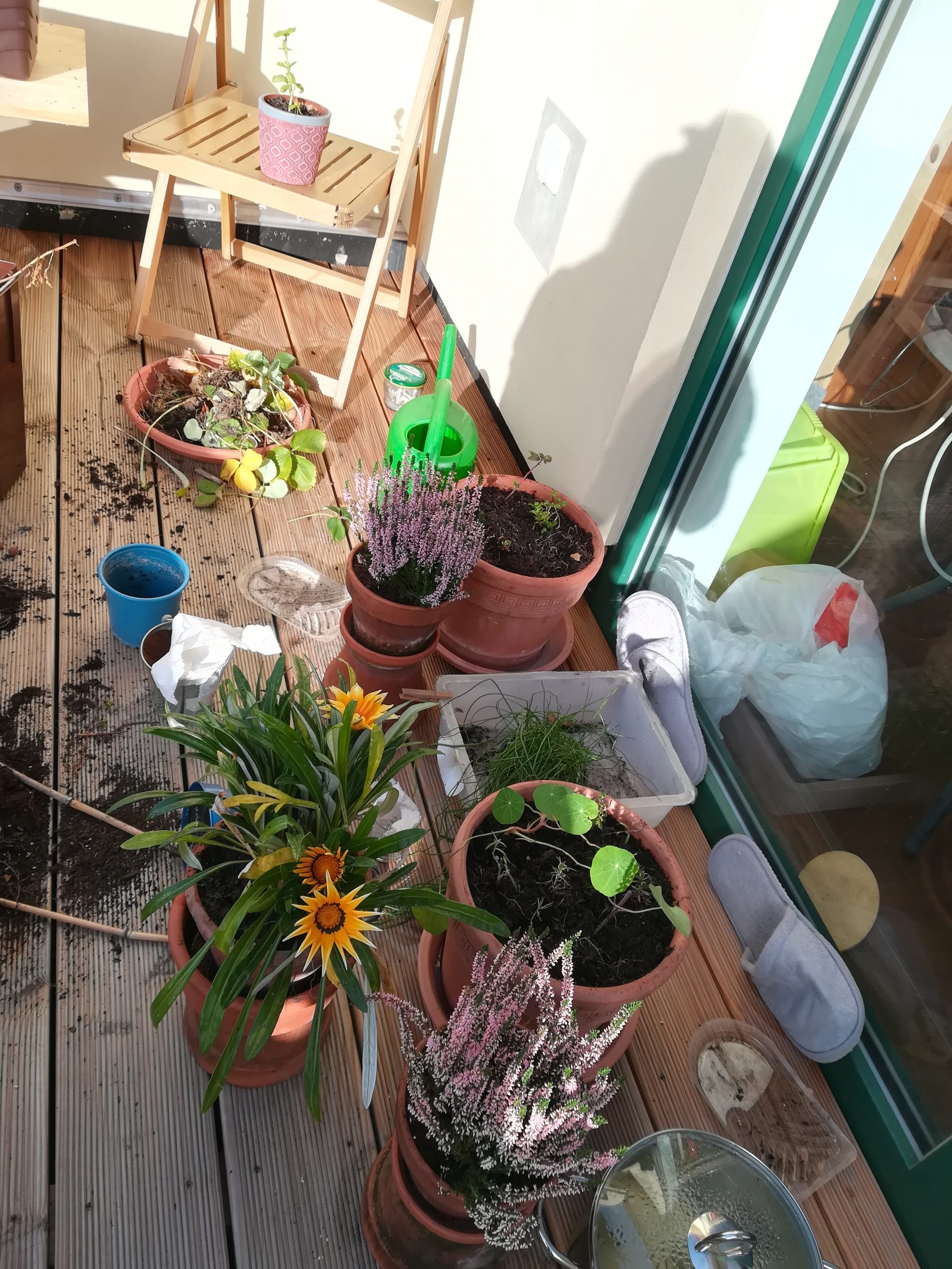 Balkon winterfest gemacht draußen & drinnen